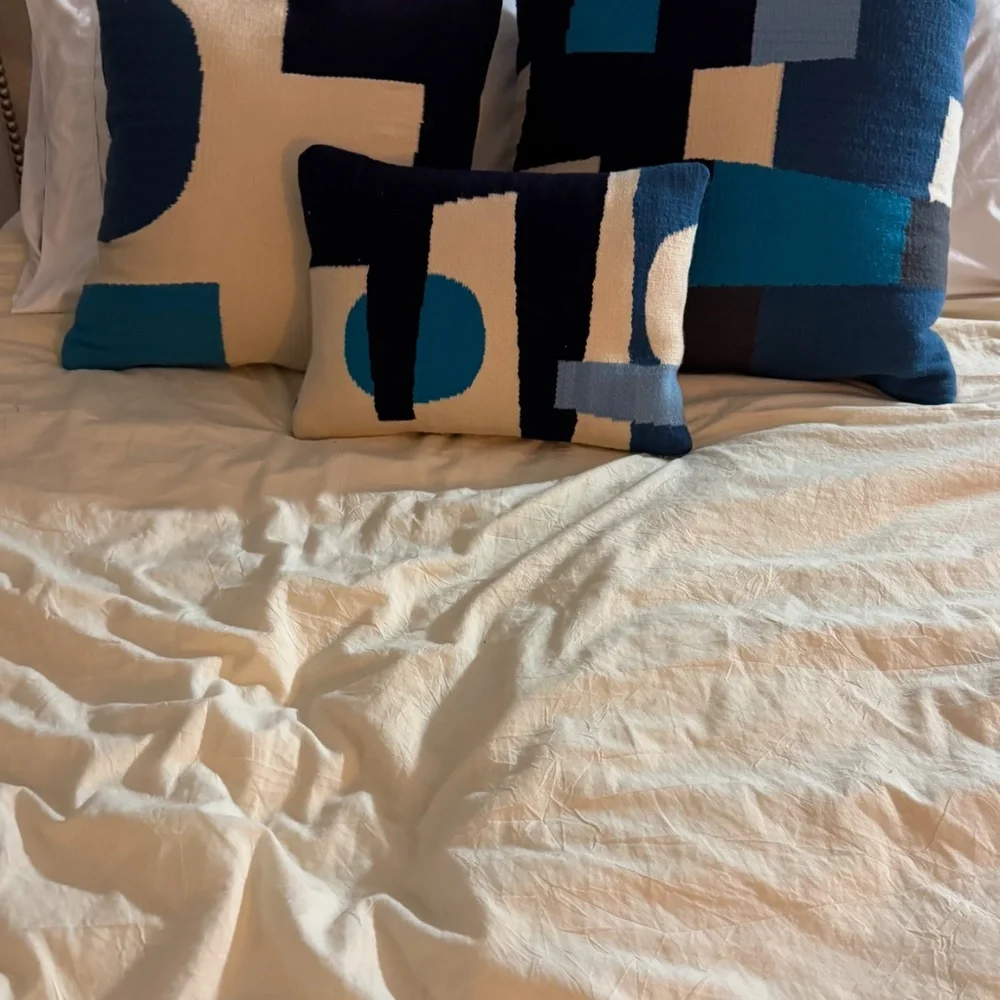 Jonathan Adler Blue Geometric Throw pillows